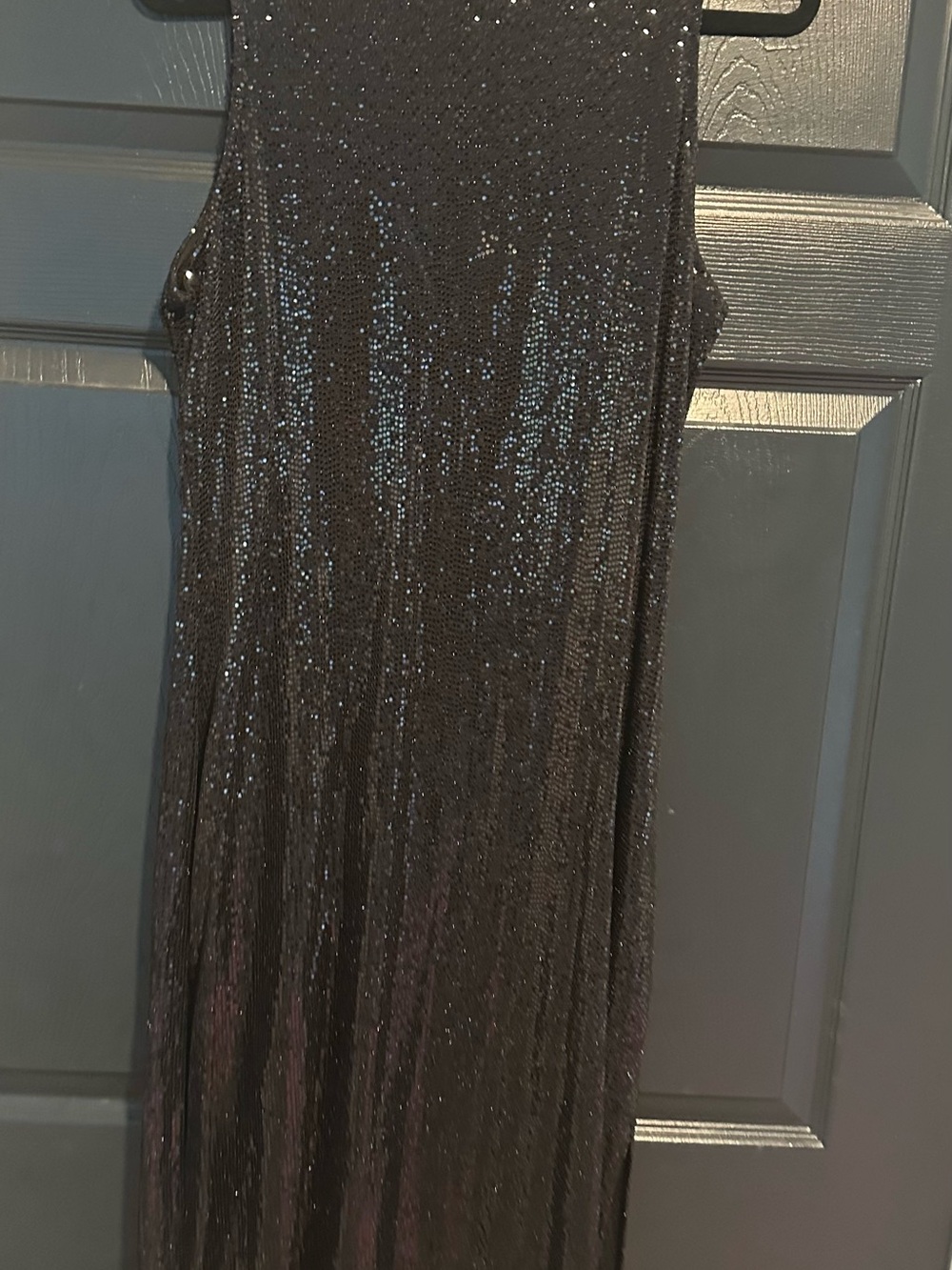 bebe Black Sequin Crewneck Top